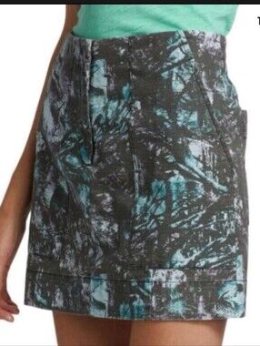 ATM Anthony Thomas Melillo Ripstop Printed Mini Skirt (Size :4)
